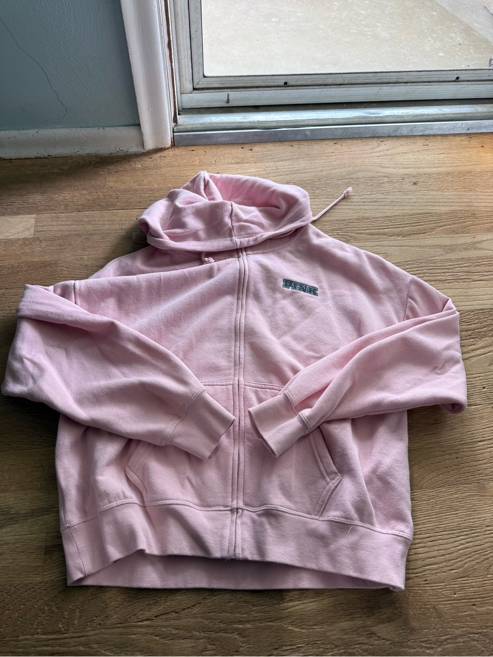 PINK Victoria's Secret Pastel Pink Full-Zip Hoodie